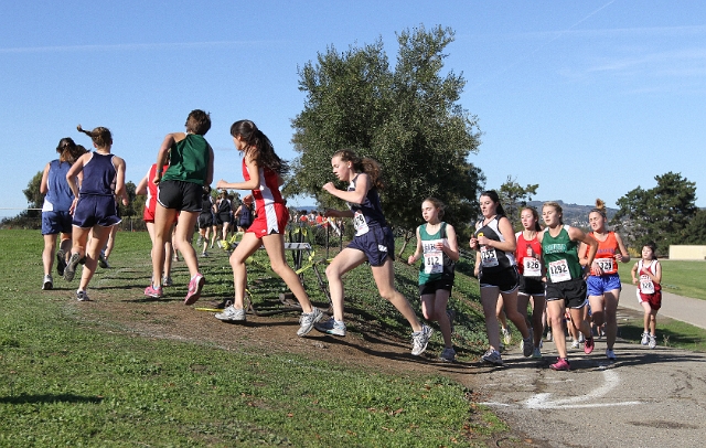 NCS XC D5 Girls-034.JPG - 2009 North Coast Section Cross Country Championships, Hayward High School, Hayward, California